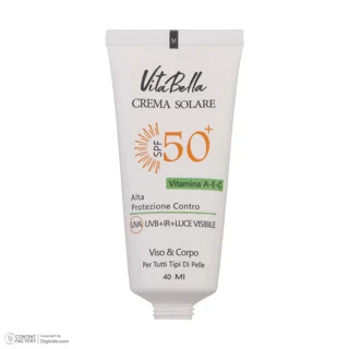 کرم ضدآفتاب بی‌رنگ ویتابلا +SPF50 مدل 001 مناسب انواع پوست، حجم 40 میلی‌لیتر 101631362
