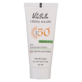 کرم ضدآفتاب بی‌رنگ ویتابلا +SPF50 مدل 001 مناسب انواع پوست، حجم 40 میلی‌لیتر